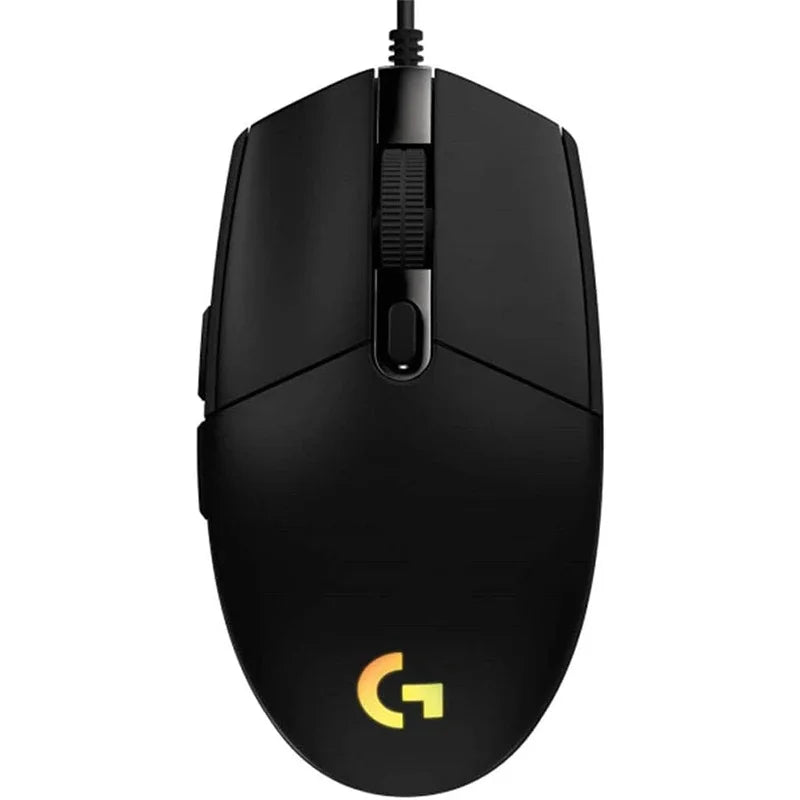 Mouse Logitech G102 com fio USB para jogos, tela com efeito óptico de arco-íris de 8000 DPI para PC/Mac e laptop