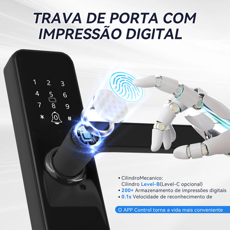 Fechadura de impressão digital para casa