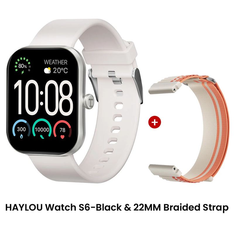 Relógio Inteligente Haylou Watch S6 com Tela HD de 2,01" e Bluetooth