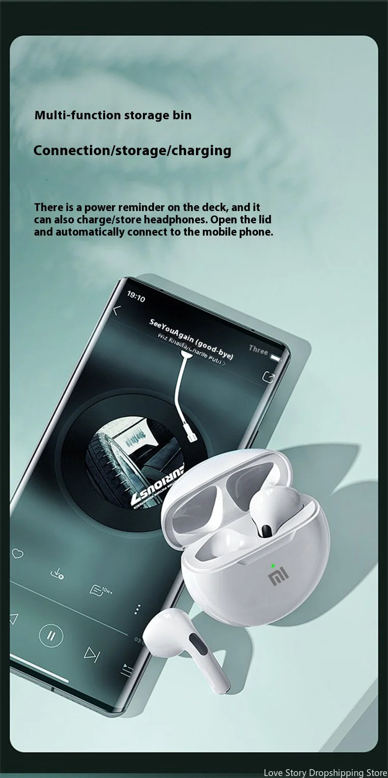 Fones de ouvido Xiaomi Redmi Pro6 TWS sem fio Bluetooth com controle de toque, som Hi-Fi, esportivo, com microfone