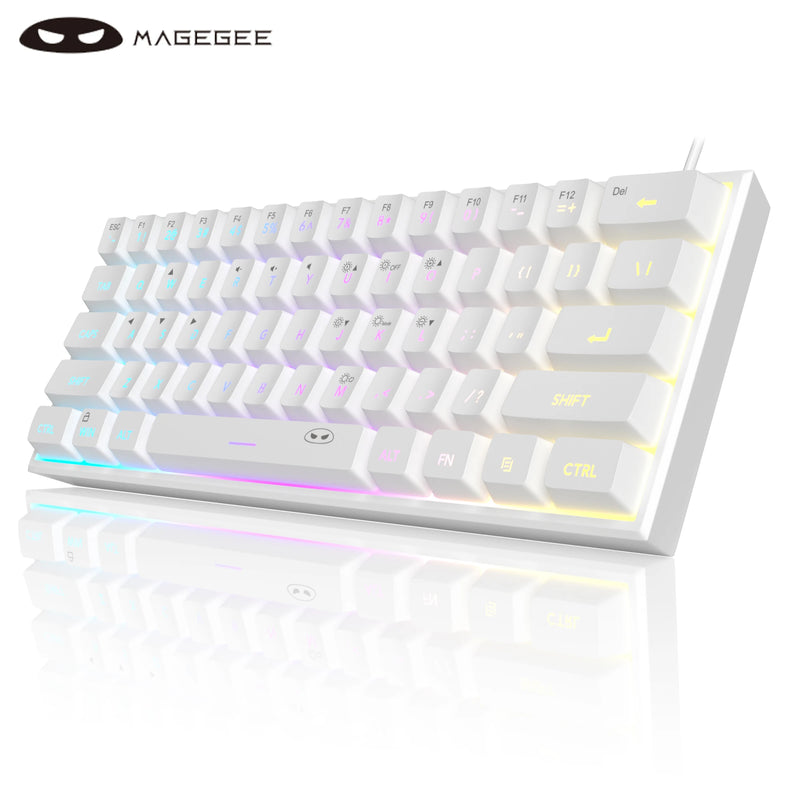 Teclado gamer MageGee Mini 60%, RGB, mecânico