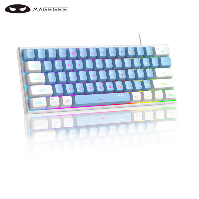 Teclado gamer MageGee Mini 60%, RGB, mecânico