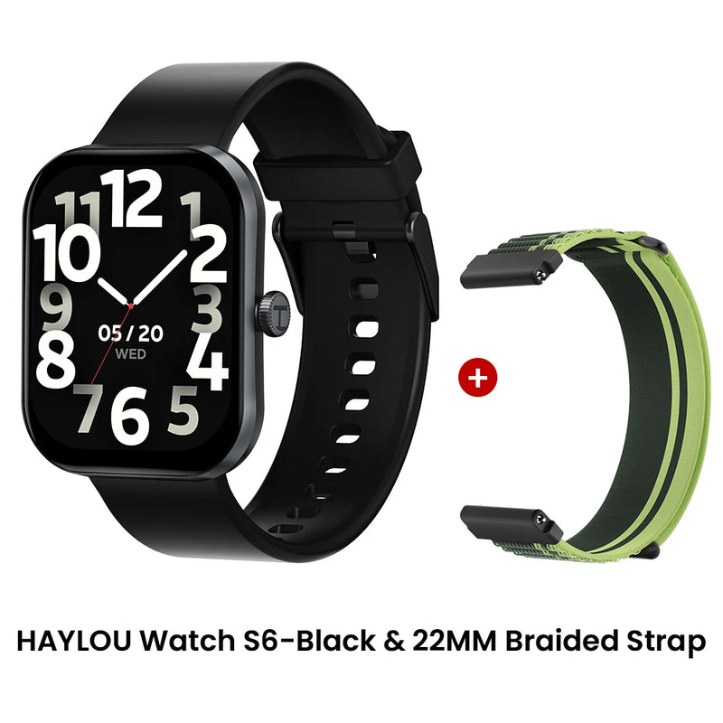 Relógio Inteligente Haylou Watch S6 com Tela HD de 2,01" e Bluetooth