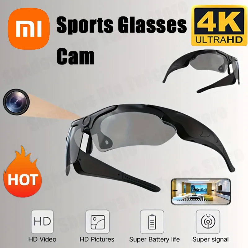 Xiaomi 4K Mini Camera Glasses Polarized Lens Wearable Outdoor Sport DVR Video Surveillance Cam Security Protection Video Camera