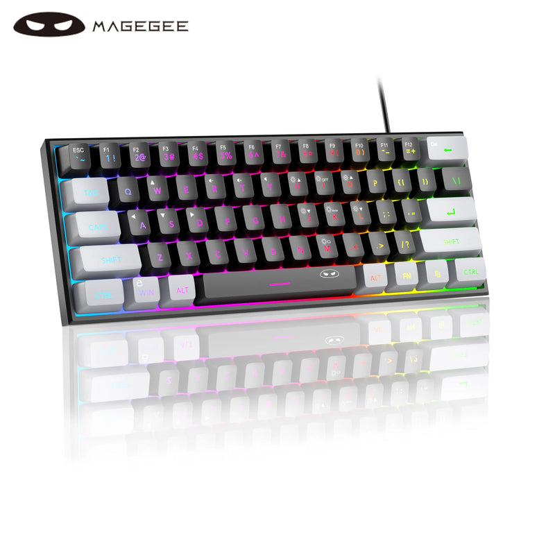 Teclado gamer MageGee Mini 60%, RGB, mecânico