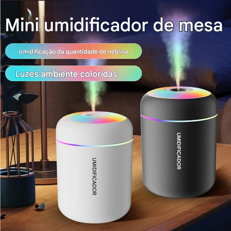 Mini umidificador de ar 180ml, difusor de aroma elétrico USB, purificador de óleos essenciais, névoa aromaterapia, luzes para carro, casa e quarto