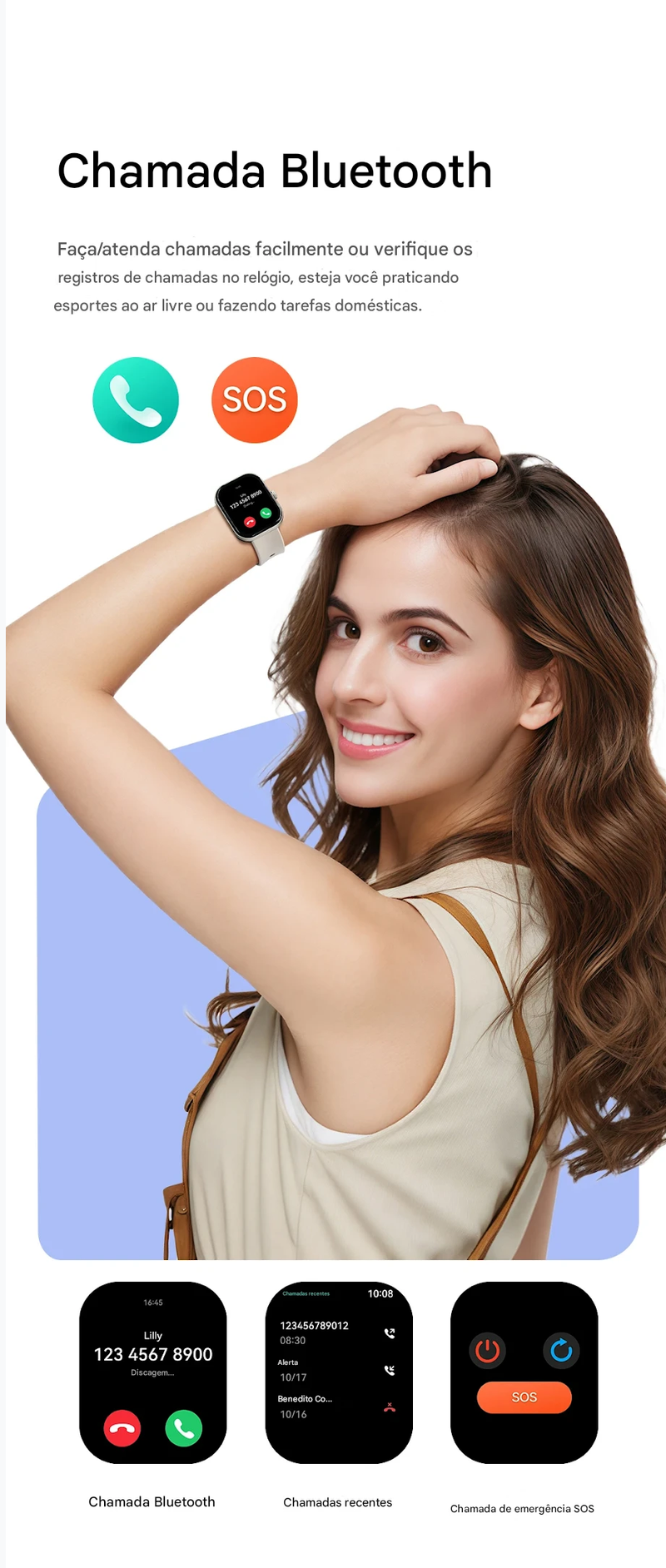 Relógio Inteligente Haylou Watch S6 com Tela HD de 2,01" e Bluetooth