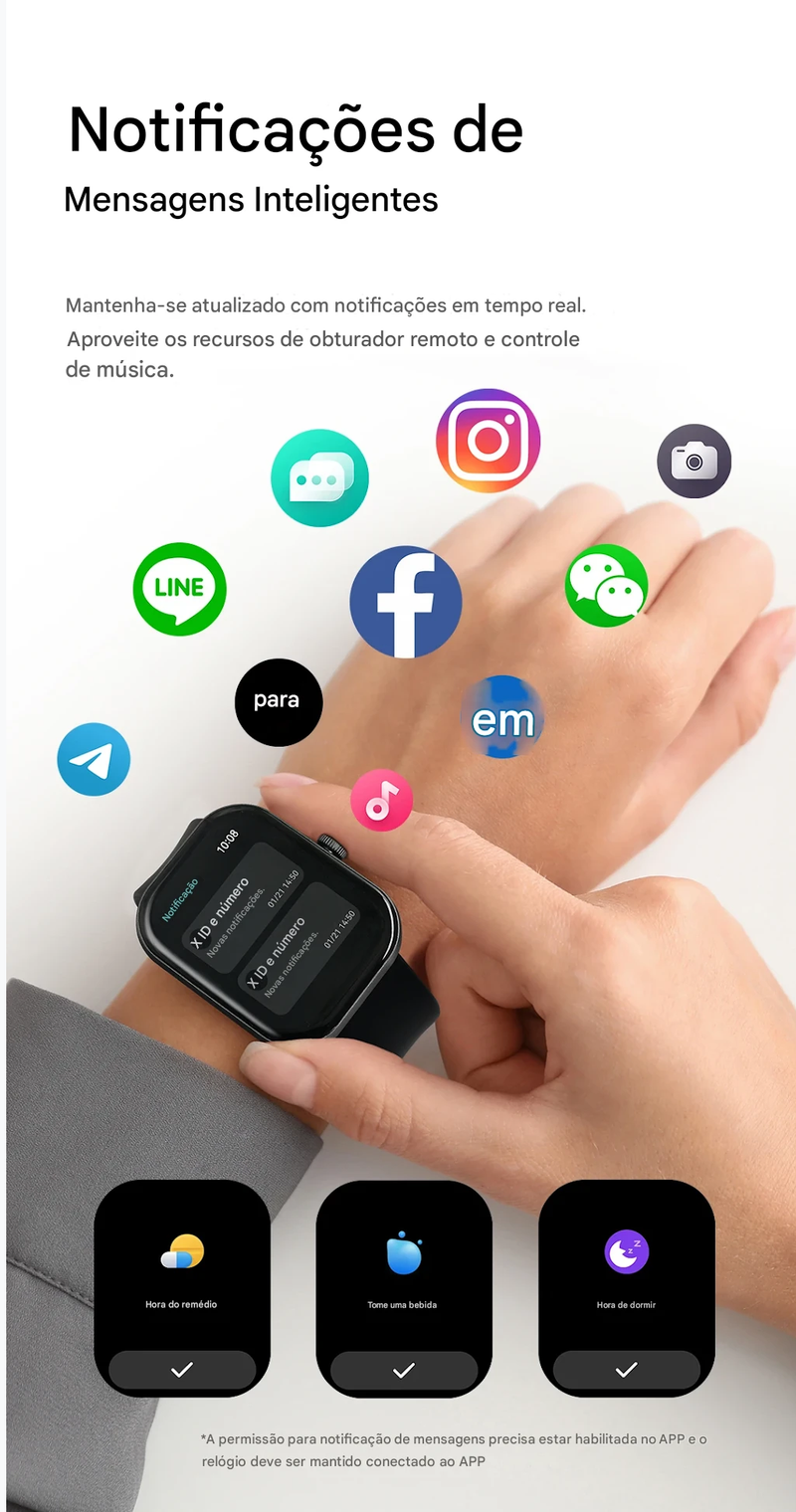 Relógio Inteligente Haylou Watch S6 com Tela HD de 2,01" e Bluetooth