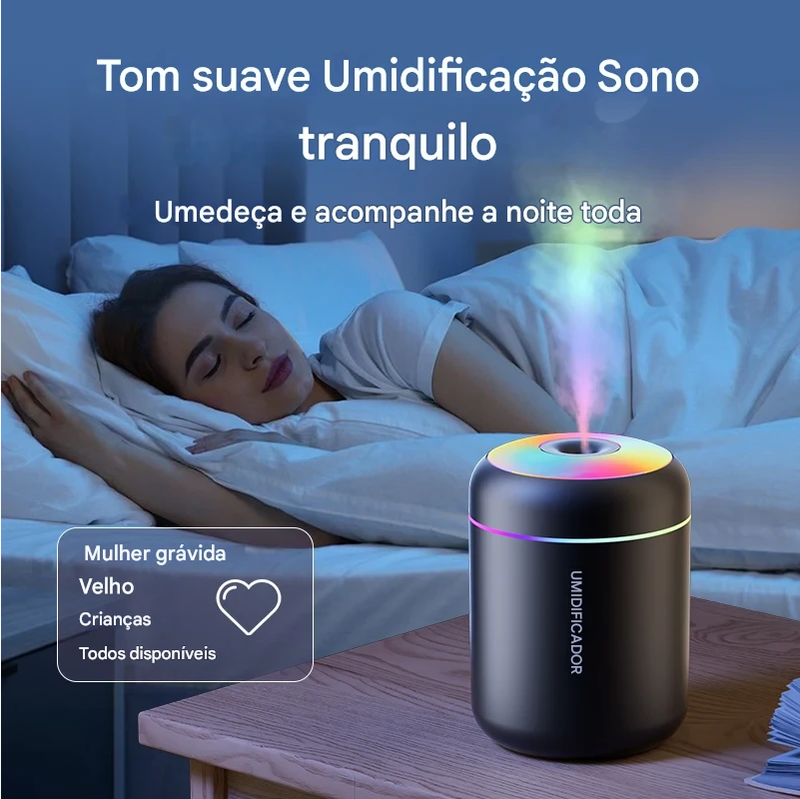 Mini umidificador de ar 180ml, difusor de aroma elétrico USB, purificador de óleos essenciais, névoa aromaterapia, luzes para carro, casa e quarto